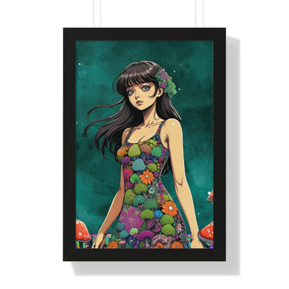 Brown Eyed Girl - Framed Vertical Poster
