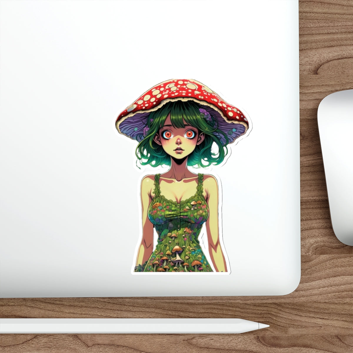 Mushroom Girl Good Vibes Die-Cut Stickers