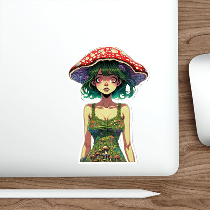 Mushroom Girl Good Vibes Die-Cut Stickers