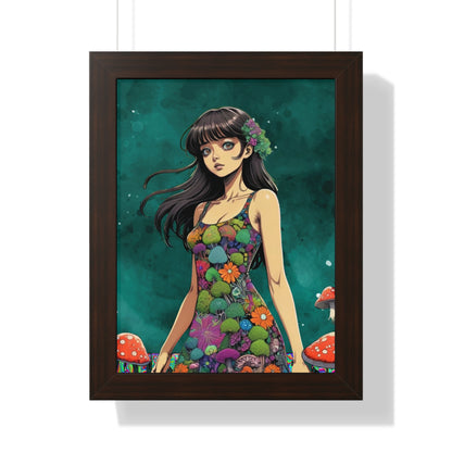 Brown Eyed Girl - Framed Vertical Poster