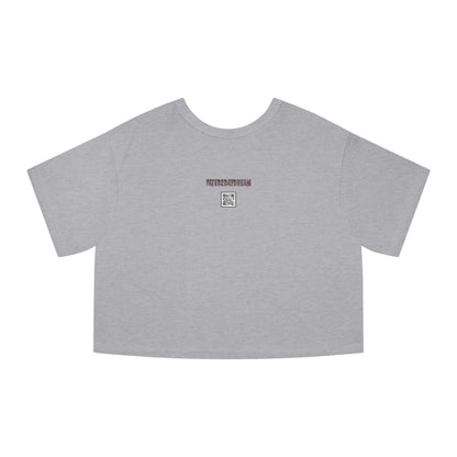 Orange Checkered Daydream Champion Cropped T-Shirt