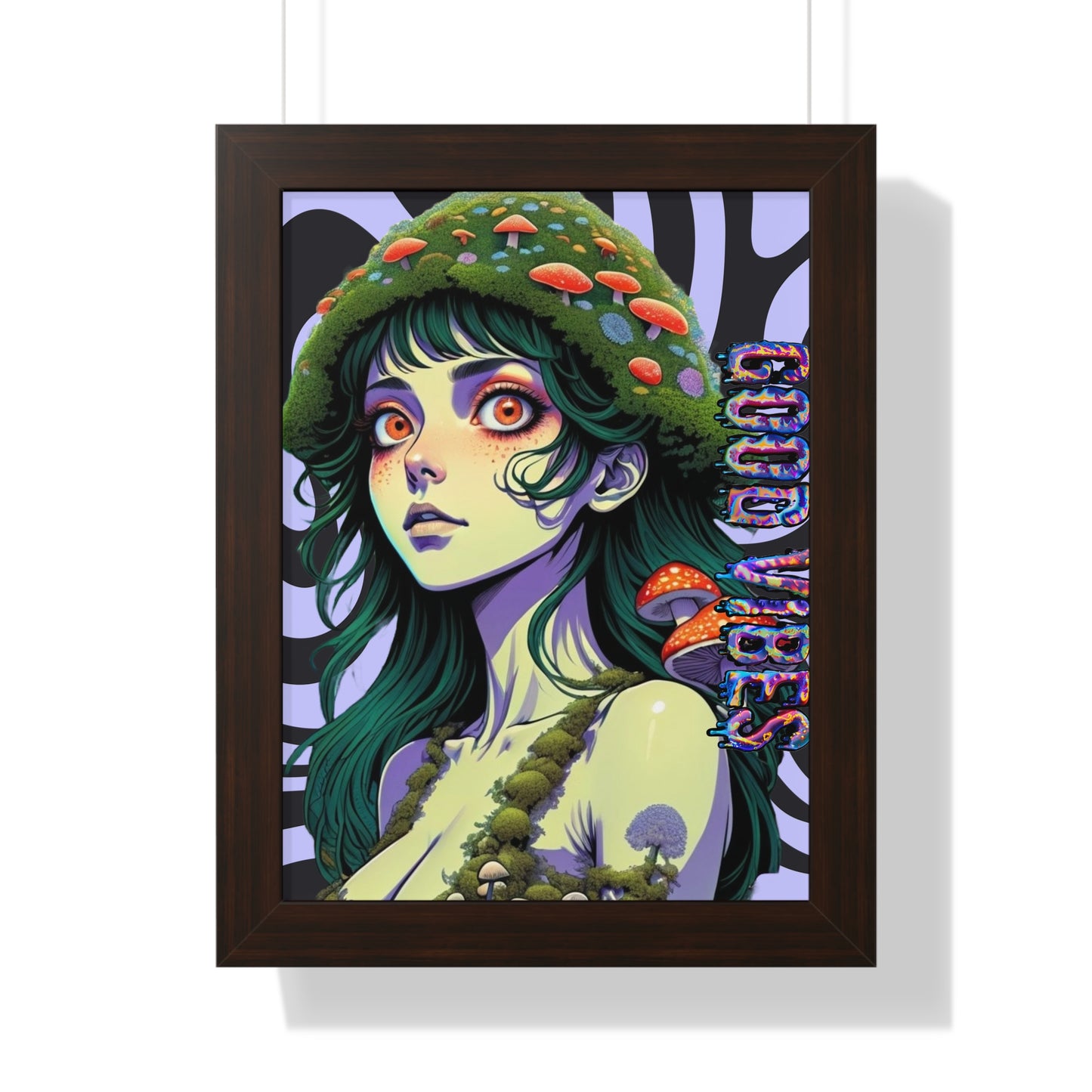 Good Vibes Mosshead - Framed Vertical Poster