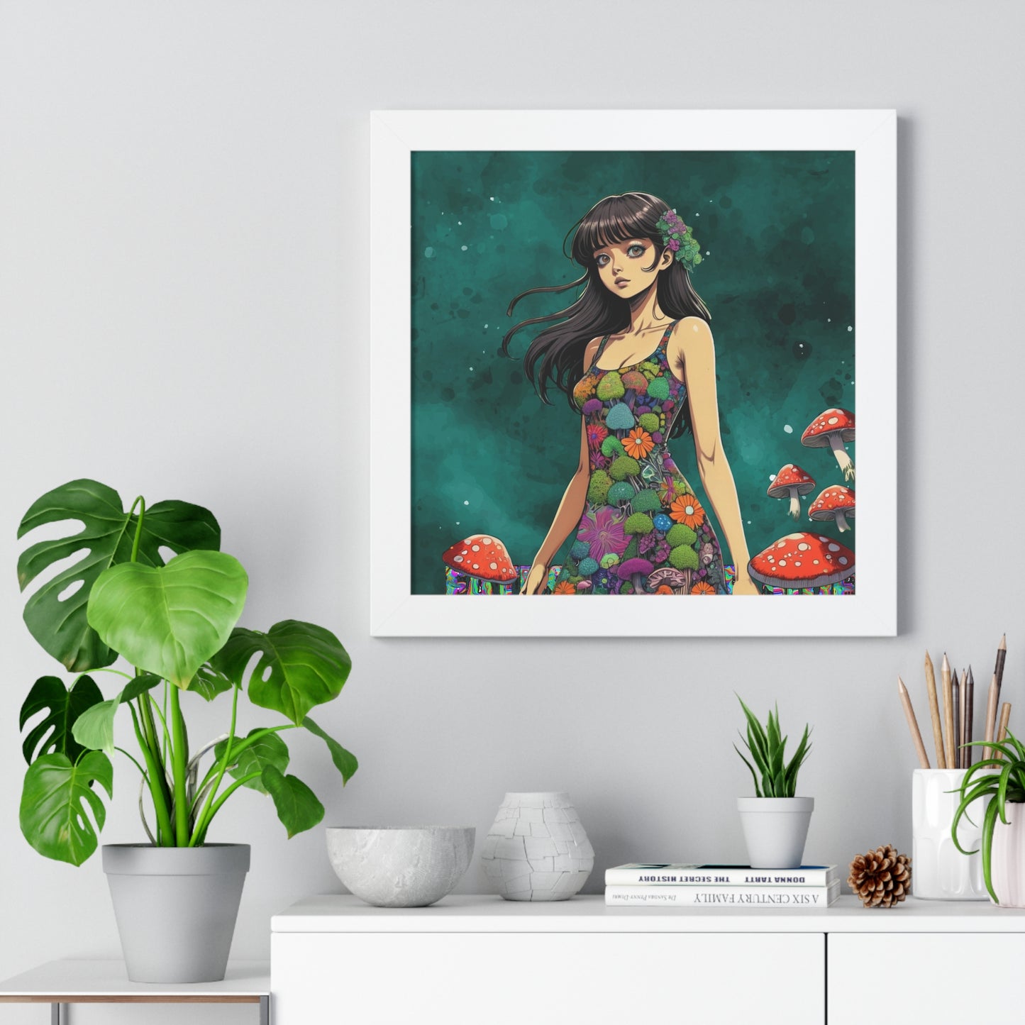 Brown Eyed Girl - Framed Vertical Poster