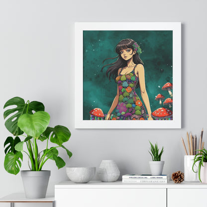 Brown Eyed Girl - Framed Vertical Poster