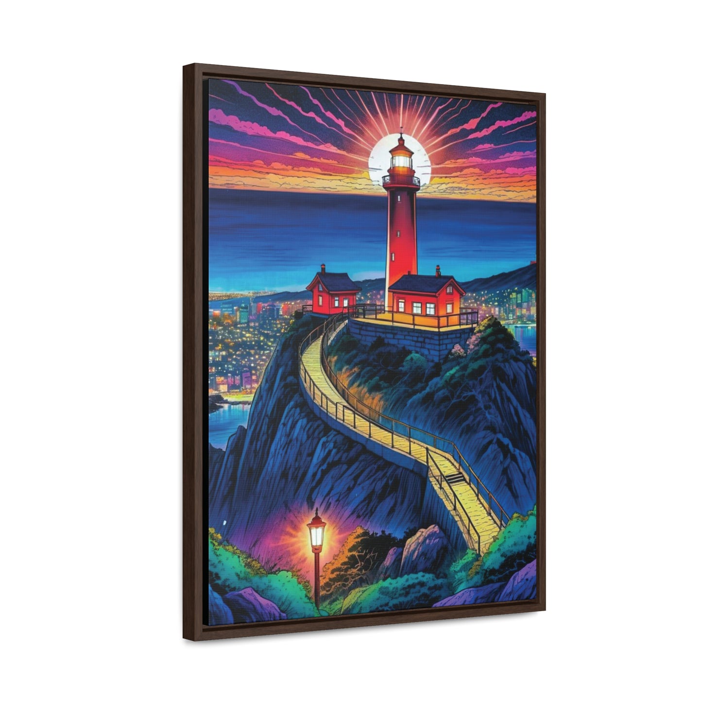 The Cliff Lighthouse 2 - Framed Wall Art