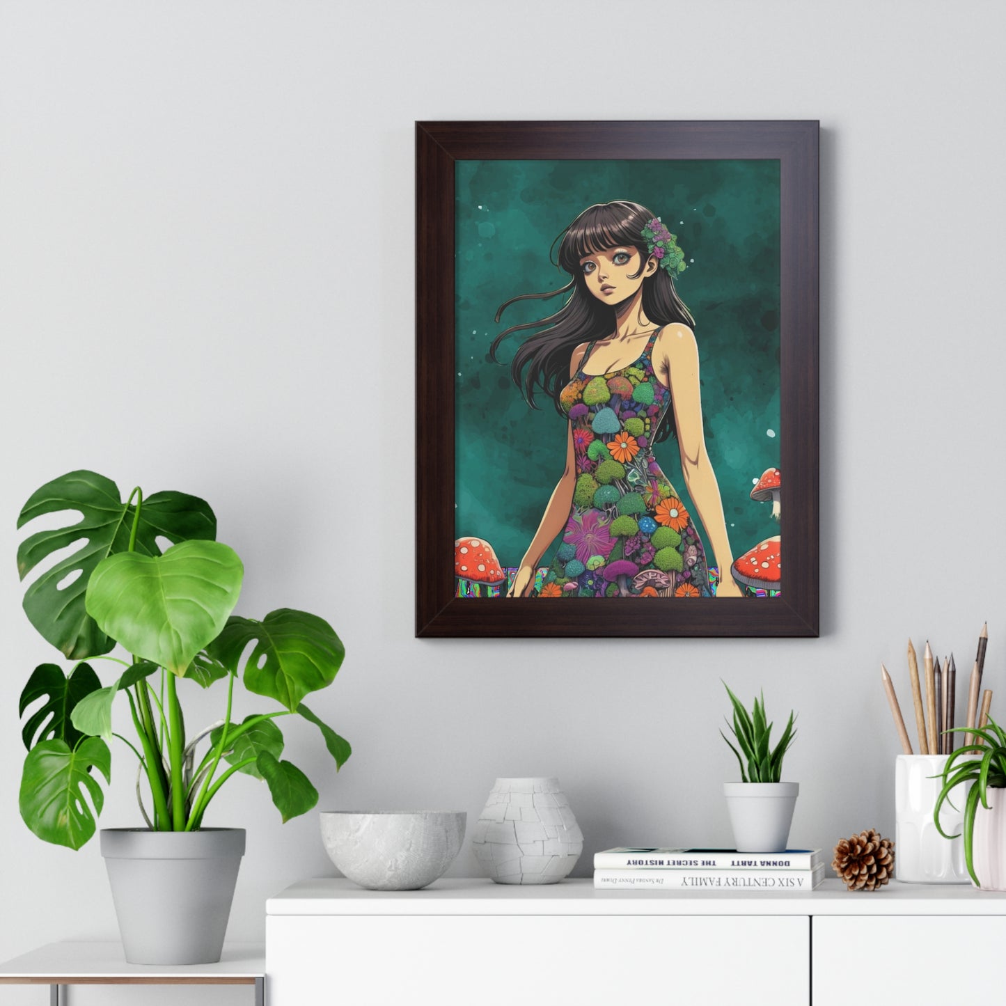 Brown Eyed Girl - Framed Vertical Poster