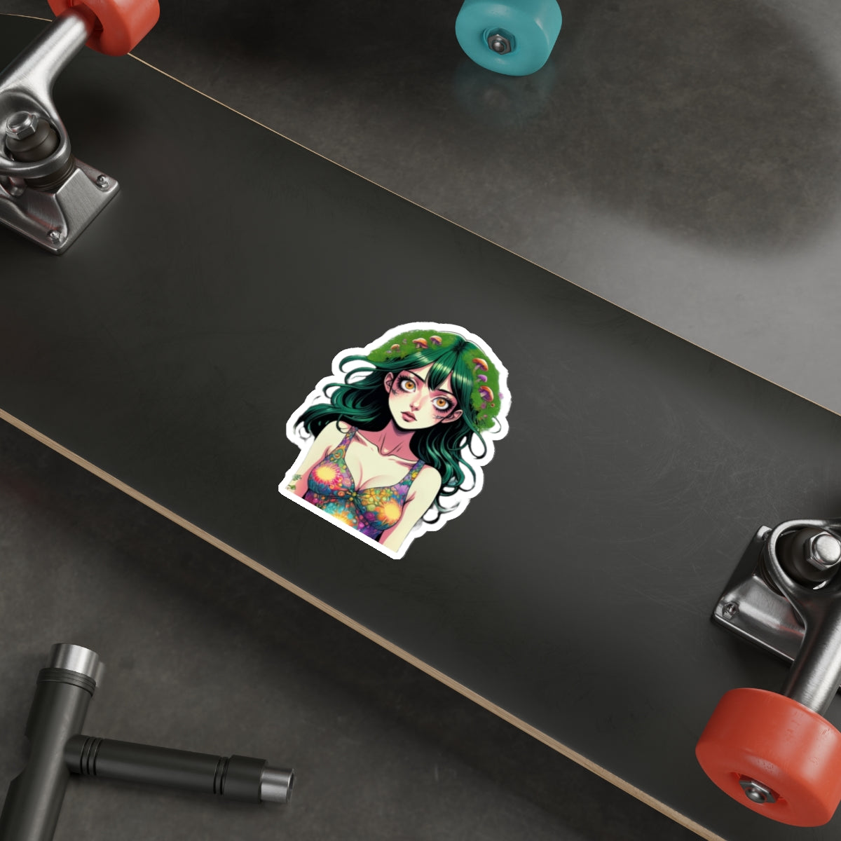 Mushroom Girl V9 Good Vibes Die-Cut Stickers