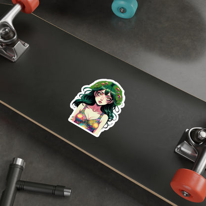Mushroom Girl V9 Good Vibes Die-Cut Stickers