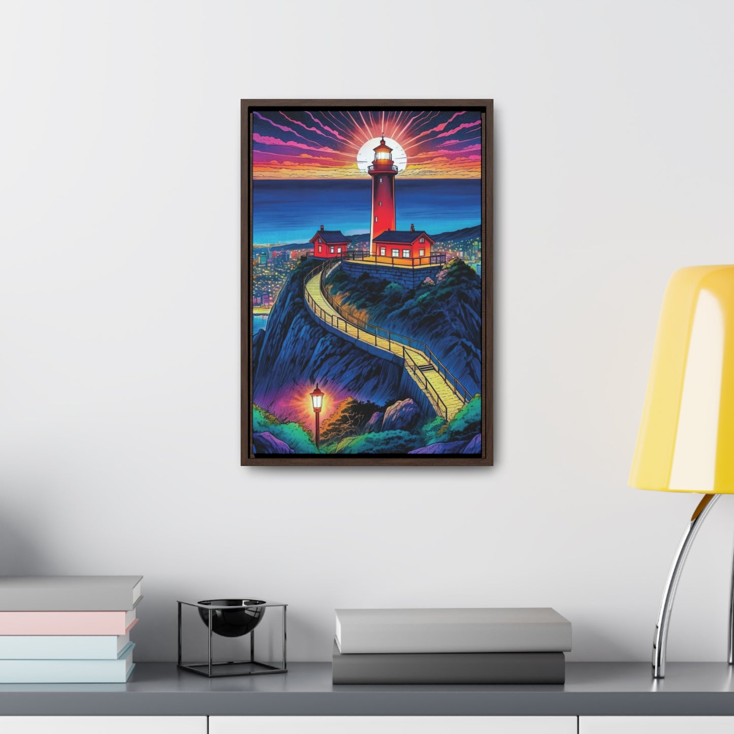 The Cliff Lighthouse 2 - Framed Wall Art