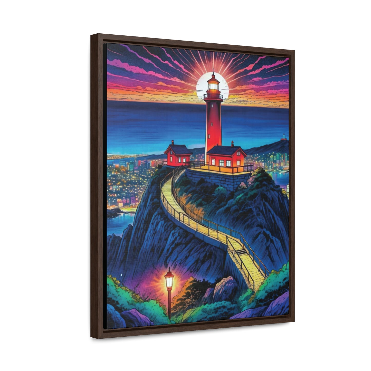 The Cliff Lighthouse 2 - Framed Wall Art