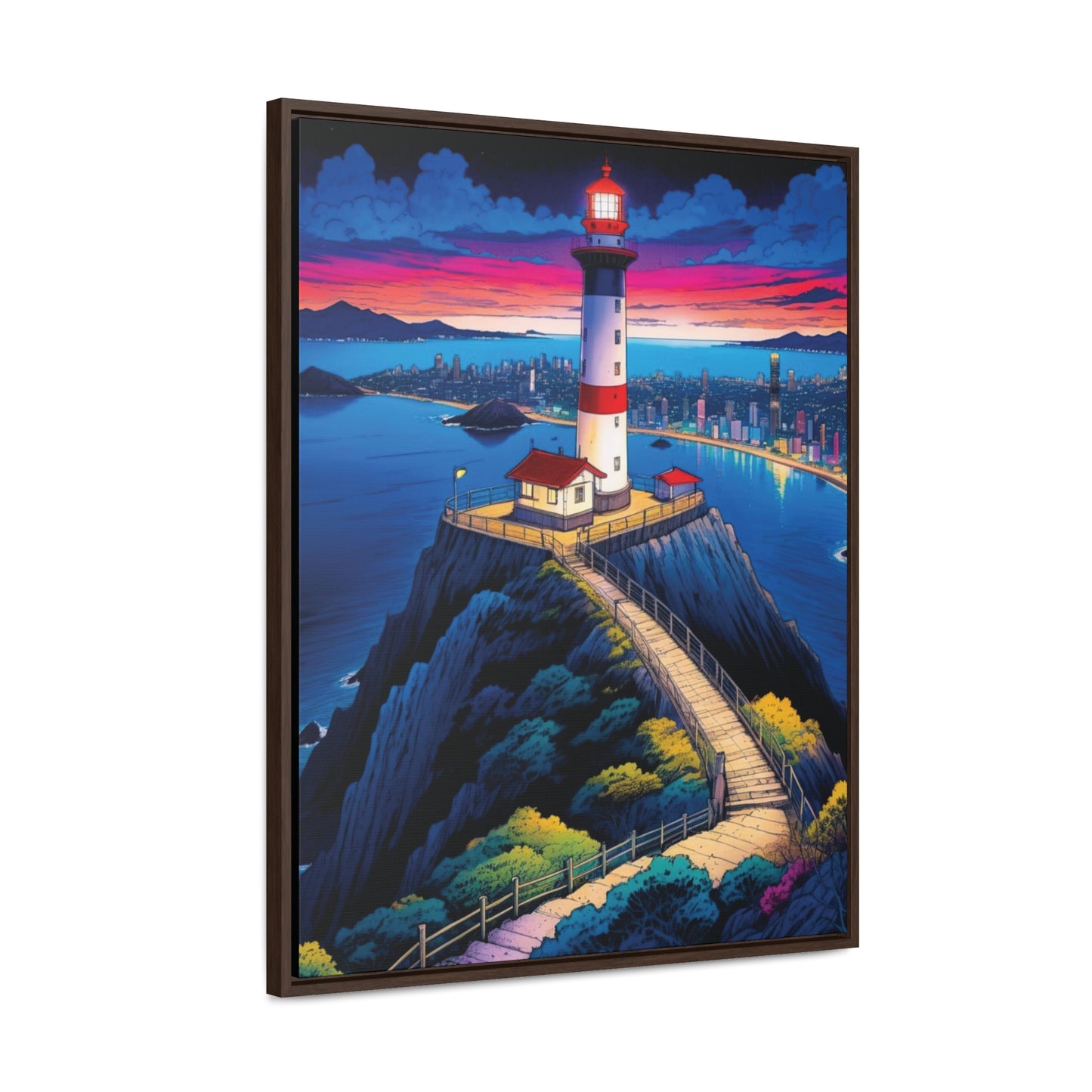 The Cliff Lighthouse 6 - Framed Wall Art