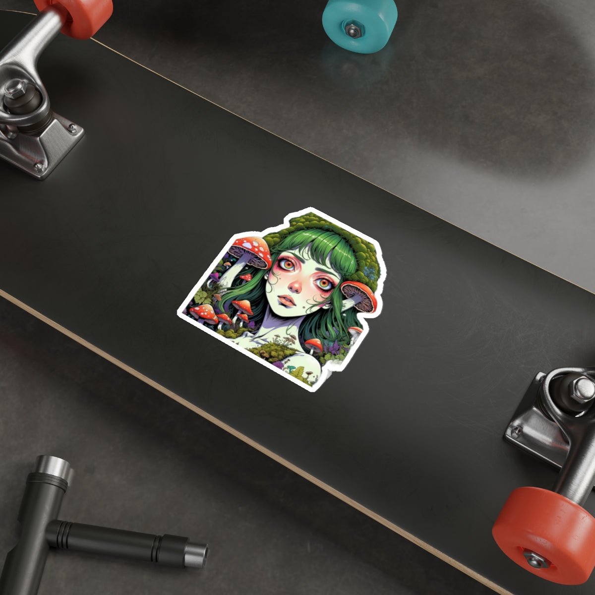 Mushroom Girl V2 Good Vibes Die-Cut Stickers