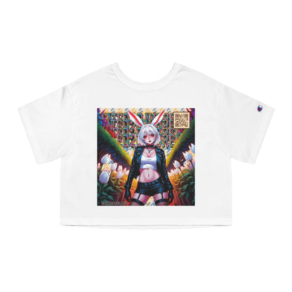 Blue and Yellow Bomber Daydream Champion Cropped T-Shirt