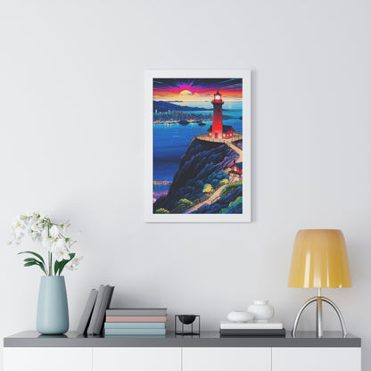 Guide Us Cliff 7 Framed Vertical Poster