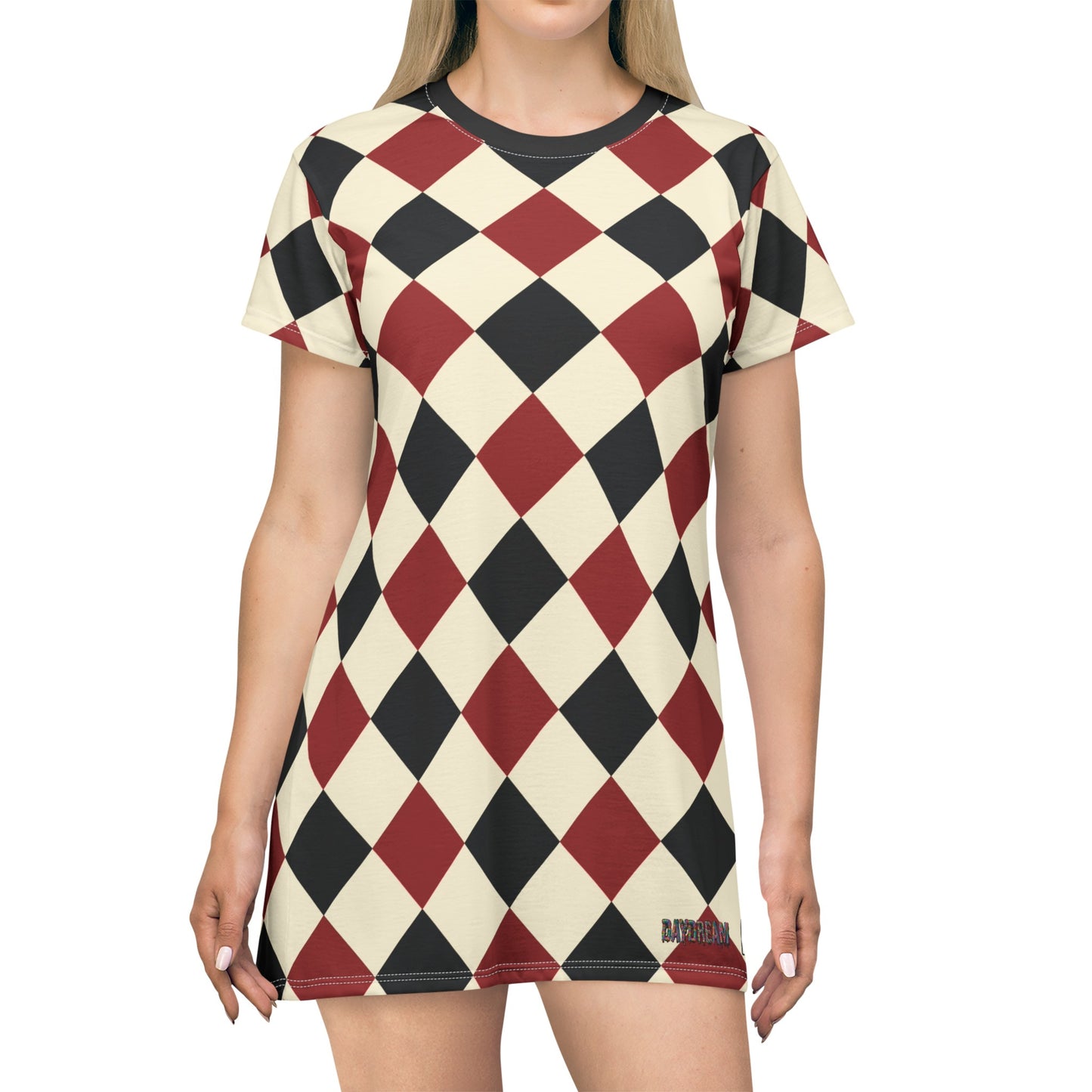 Red and Black Daydream Alice T-Shirt Dress