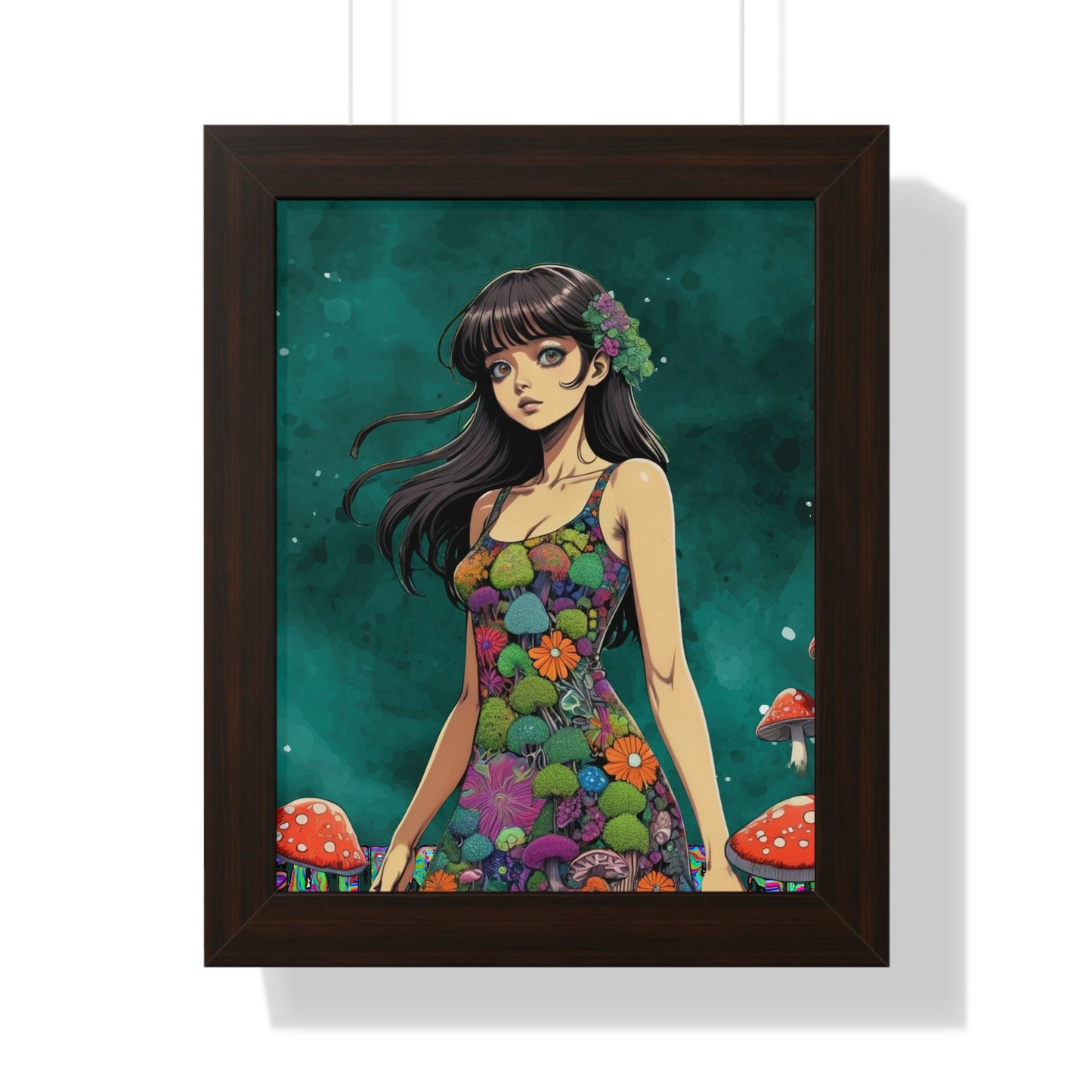 Brown Eyed Girl - Framed Vertical Poster
