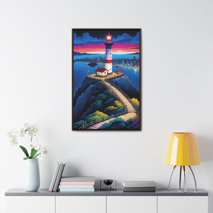 The Cliff Lighthouse 6 - Framed Wall Art
