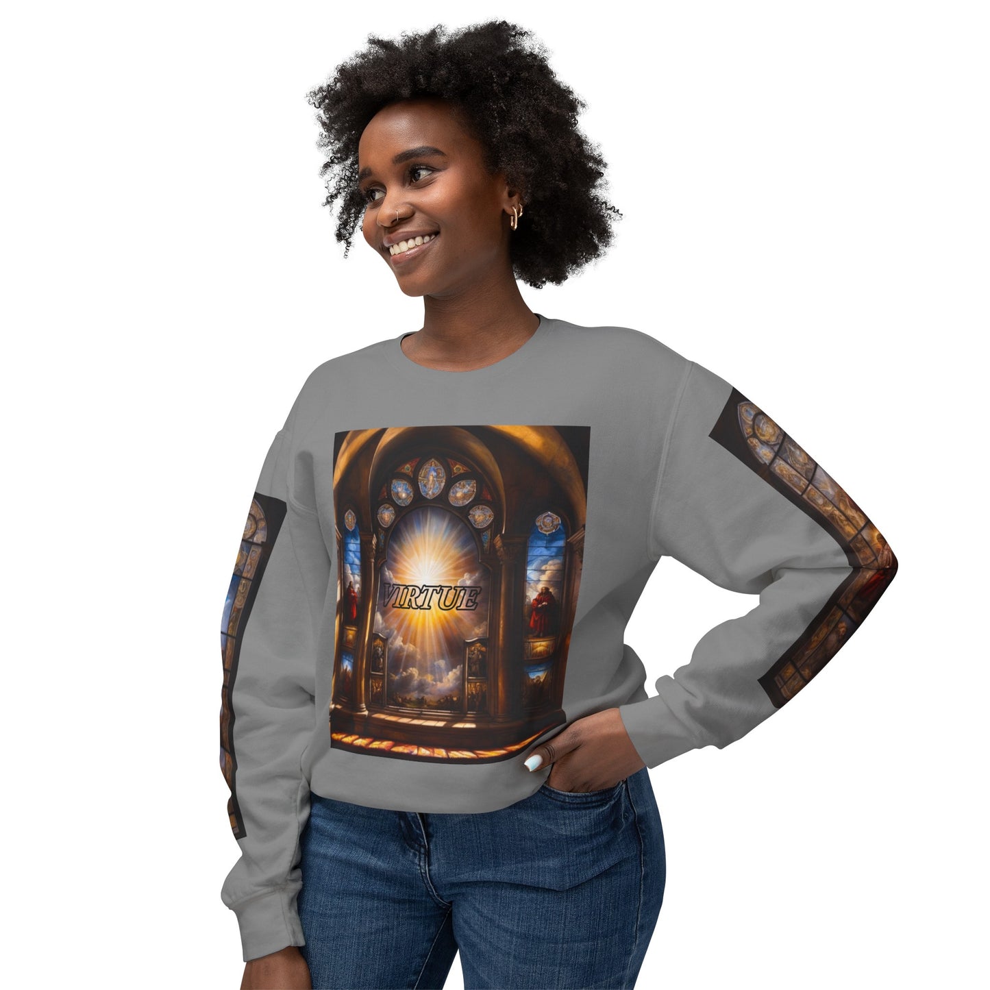 Virtue - Divine Tragedy - Unisex Lightweight Crewneck Sweatshirt