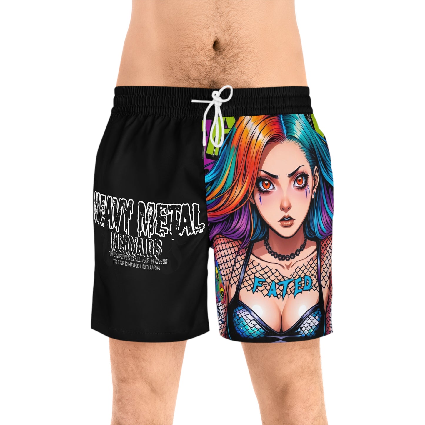 Heavy Metal Fated 3 - Men's Mid-Length Swim Shorts