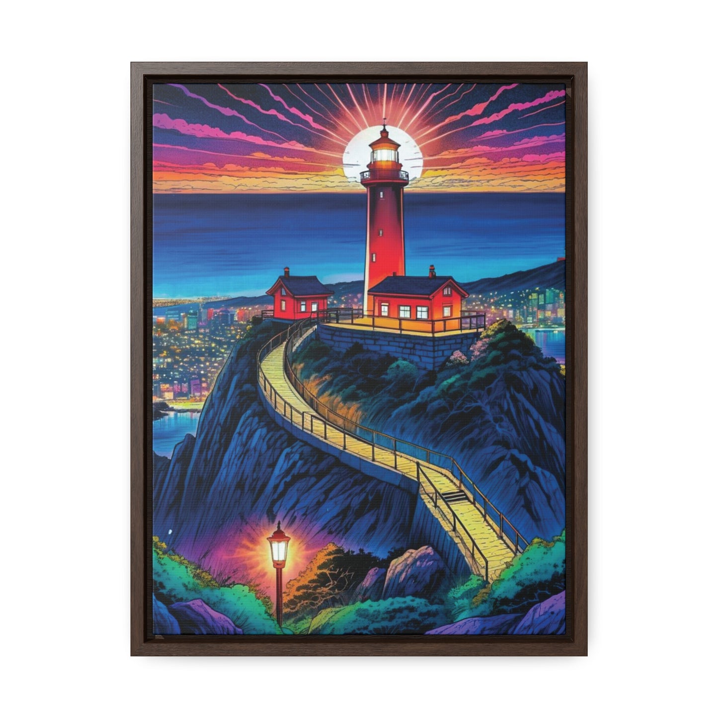 The Cliff Lighthouse 2 - Framed Wall Art
