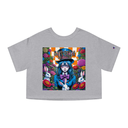 Orange Checkered Daydream Champion Cropped T-Shirt