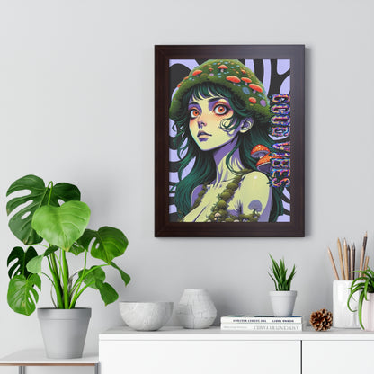 Good Vibes Mosshead - Framed Vertical Poster