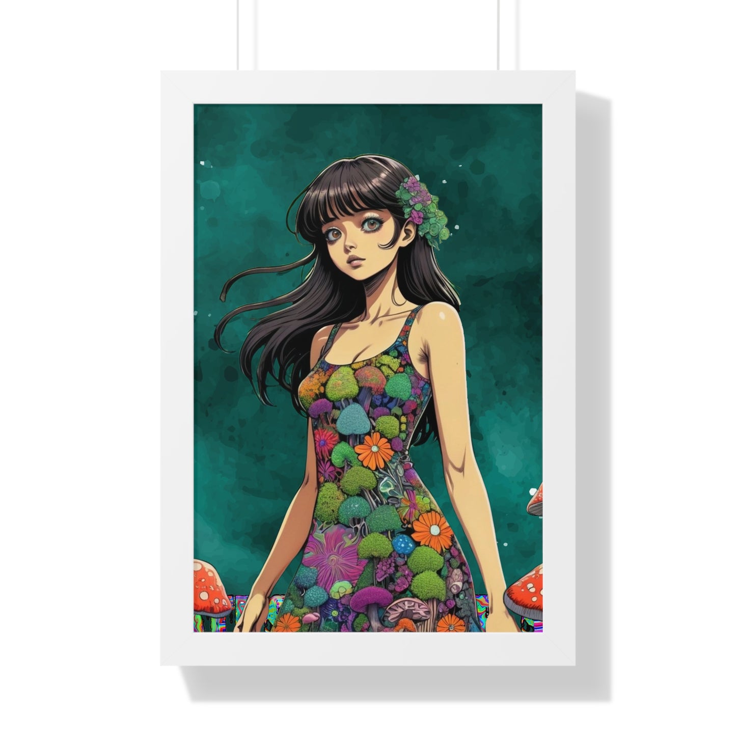 Brown Eyed Girl - Framed Vertical Poster