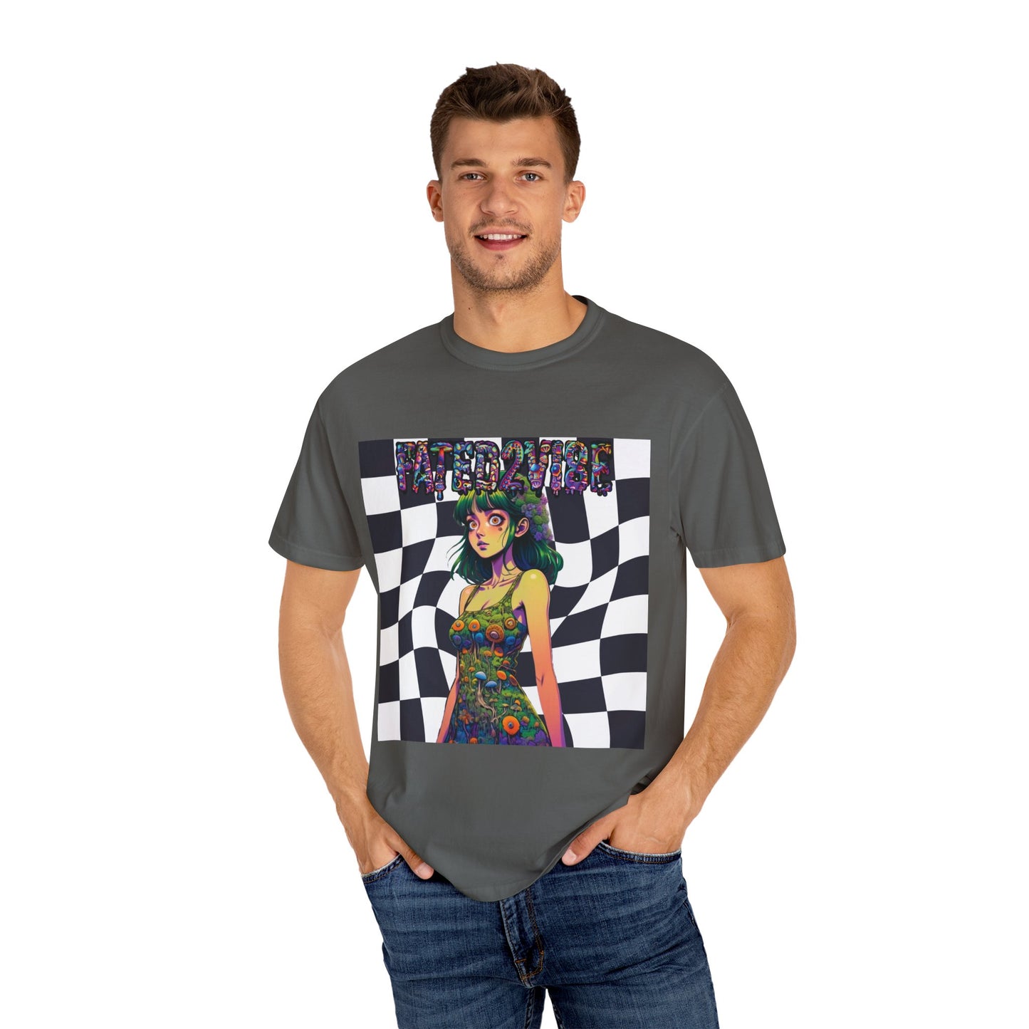 Fated2VIBE Checkered Print V2 - Unisex T-shirt