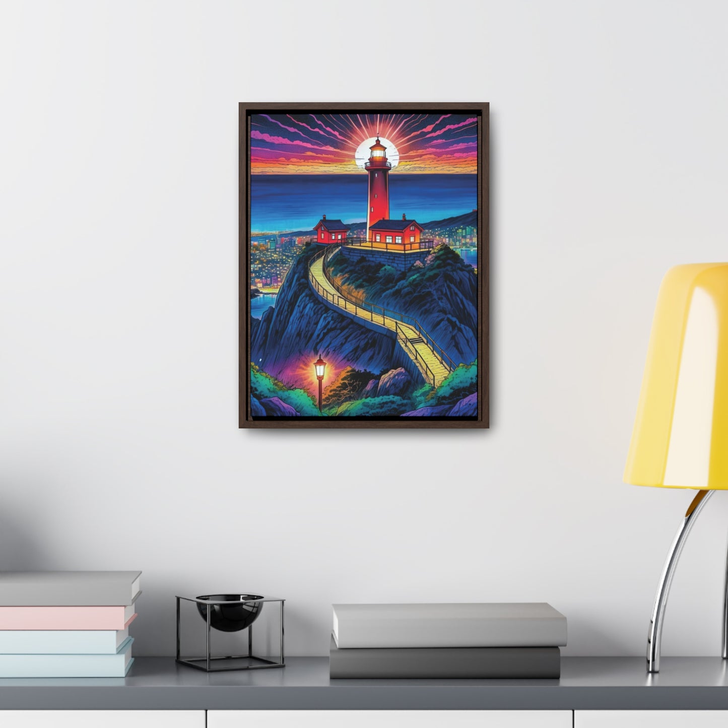 The Cliff Lighthouse 2 - Framed Wall Art