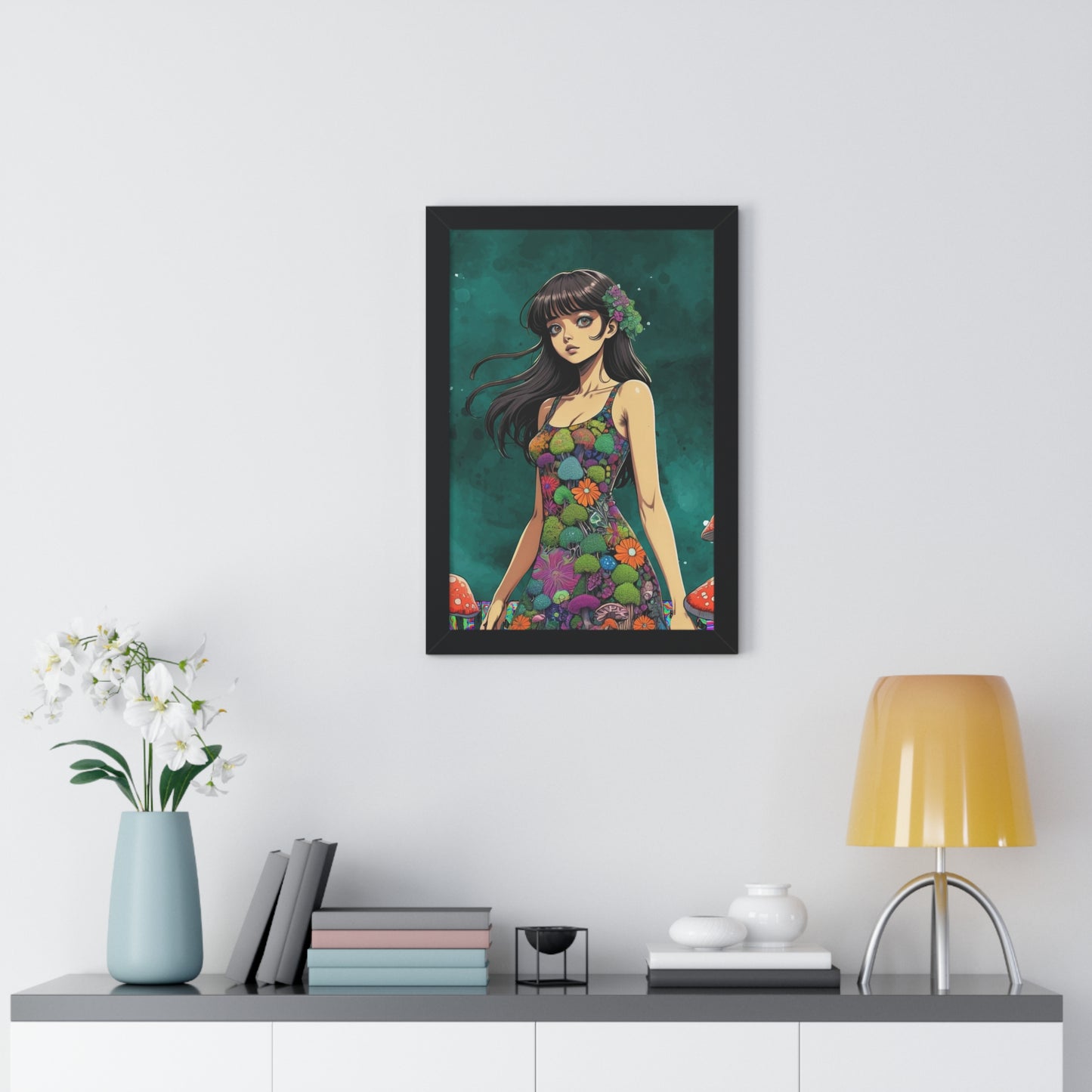 Brown Eyed Girl - Framed Vertical Poster