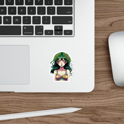 Mushroom Girl V9 Good Vibes Die-Cut Stickers