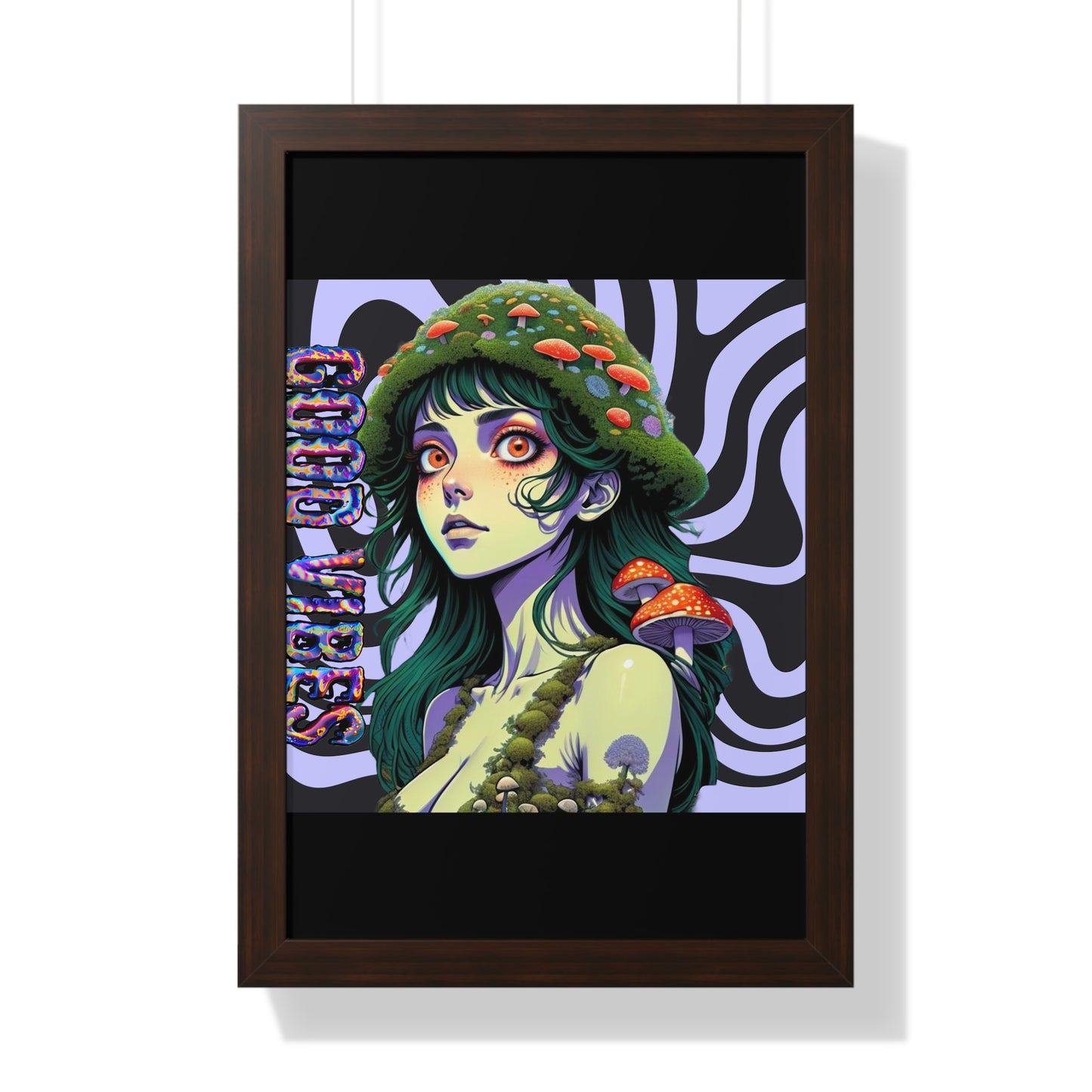 Good Vibes Mosshead - Framed Vertical Poster