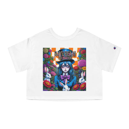 Orange Checkered Daydream Champion Cropped T-Shirt