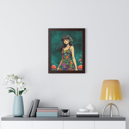 Brown Eyed Girl - Framed Vertical Poster