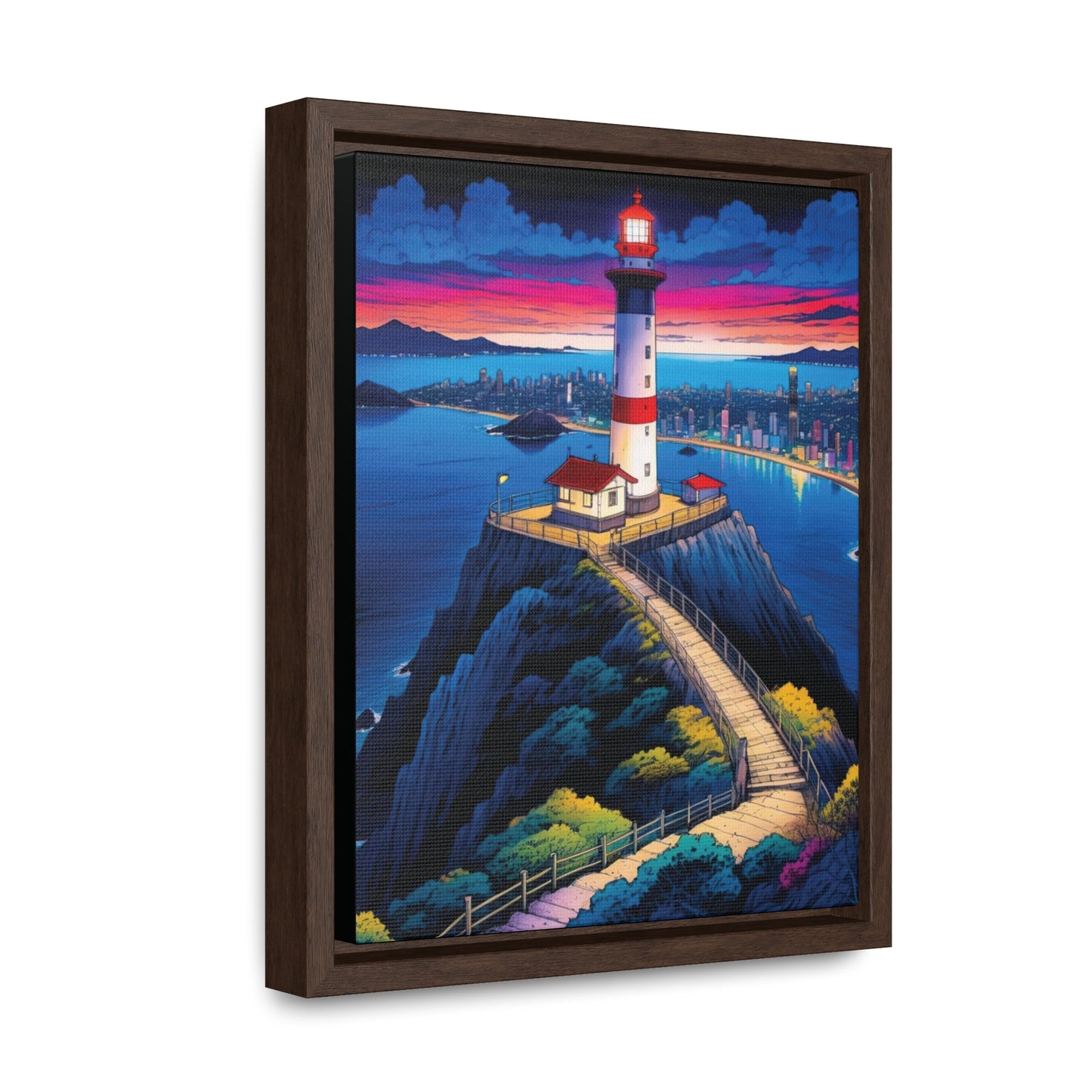 The Cliff Lighthouse 6 - Framed Wall Art