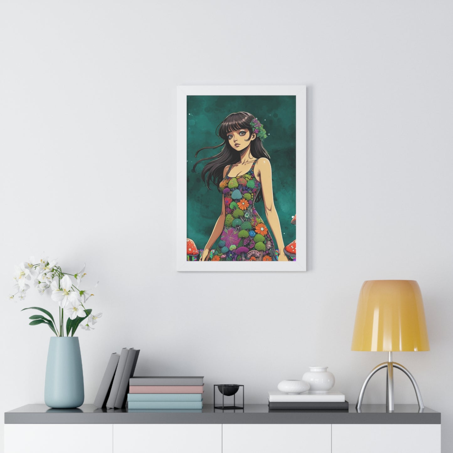 Brown Eyed Girl - Framed Vertical Poster