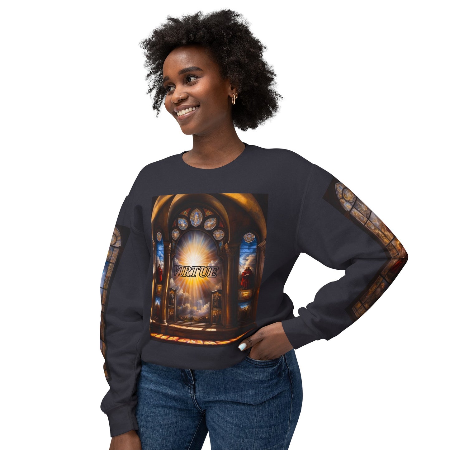 Virtue - Divine Tragedy - Unisex Lightweight Crewneck Sweatshirt