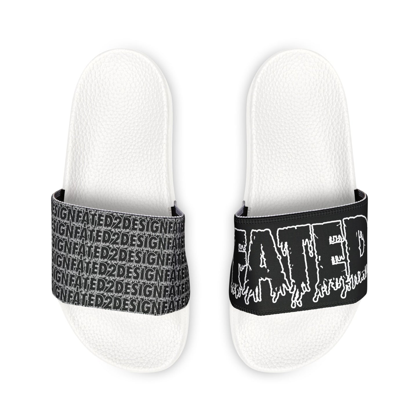 Fated Black Band - Women's PU Slide Sandals