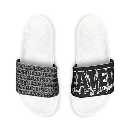 Fated Black Band - Women's PU Slide Sandals