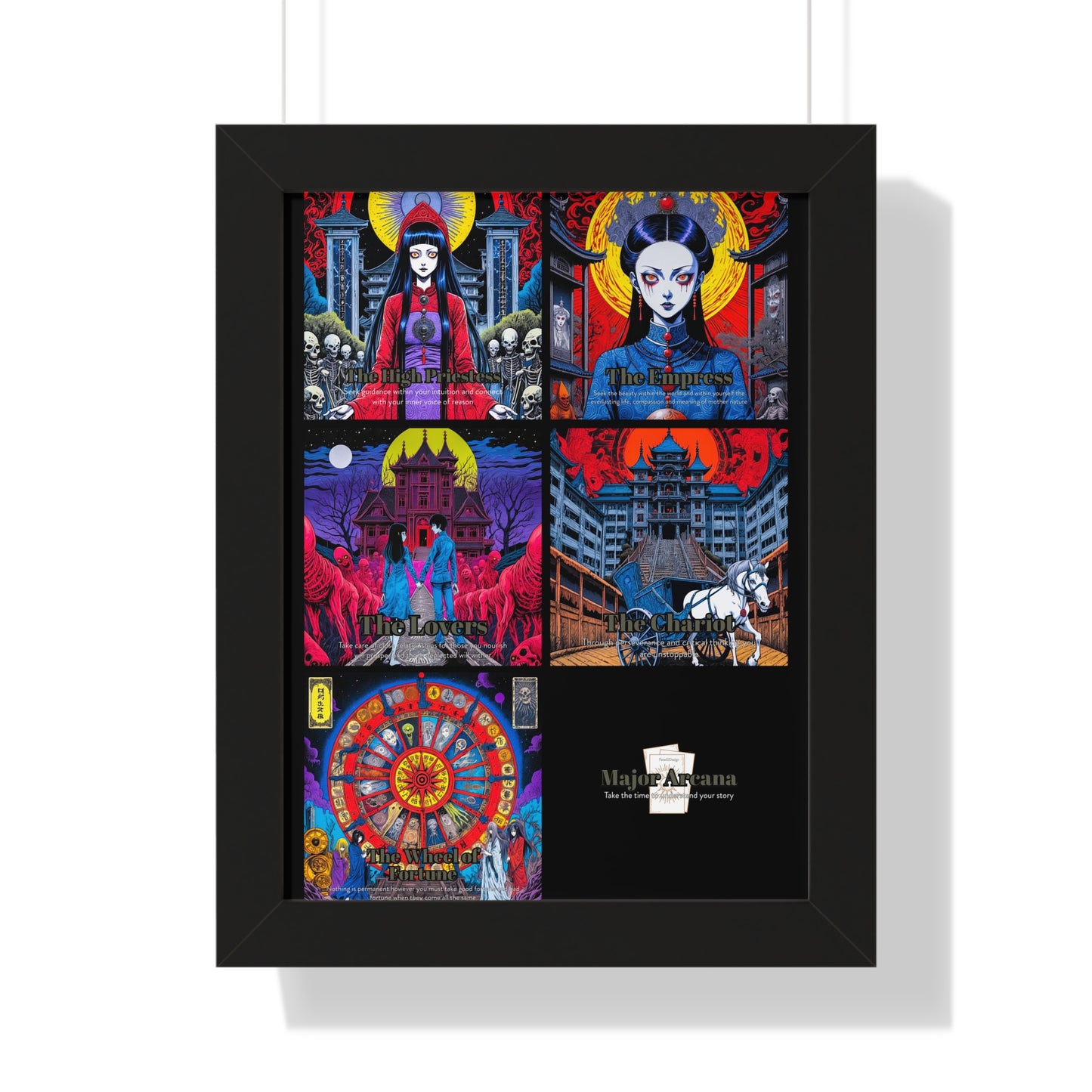 Major Arcana 2 of 4 Framed Vertical Poster
