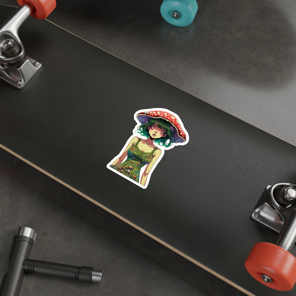 Mushroom Girl Good Vibes Die-Cut Stickers