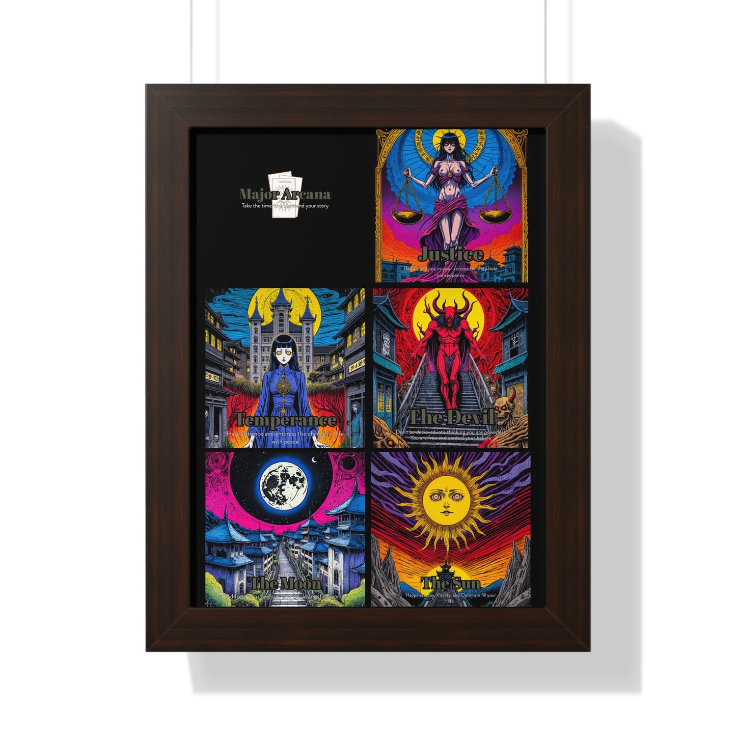 Major Arcana 3 of 4 Framed Vertical Poster