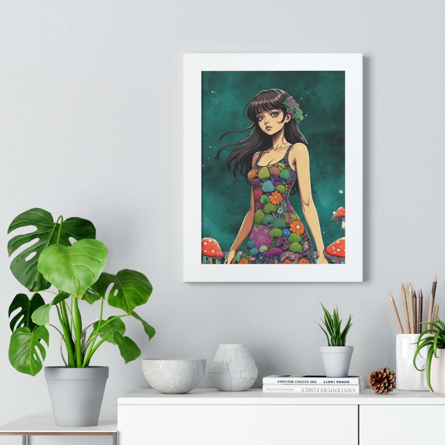 Brown Eyed Girl - Framed Vertical Poster