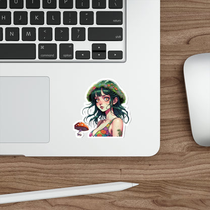 Mushroom Girl V6 Good Vibes Die-Cut Stickers