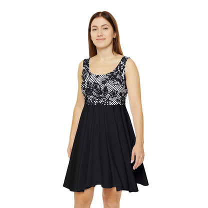 Split Flower Lace Fated MC Women's Skater Dress