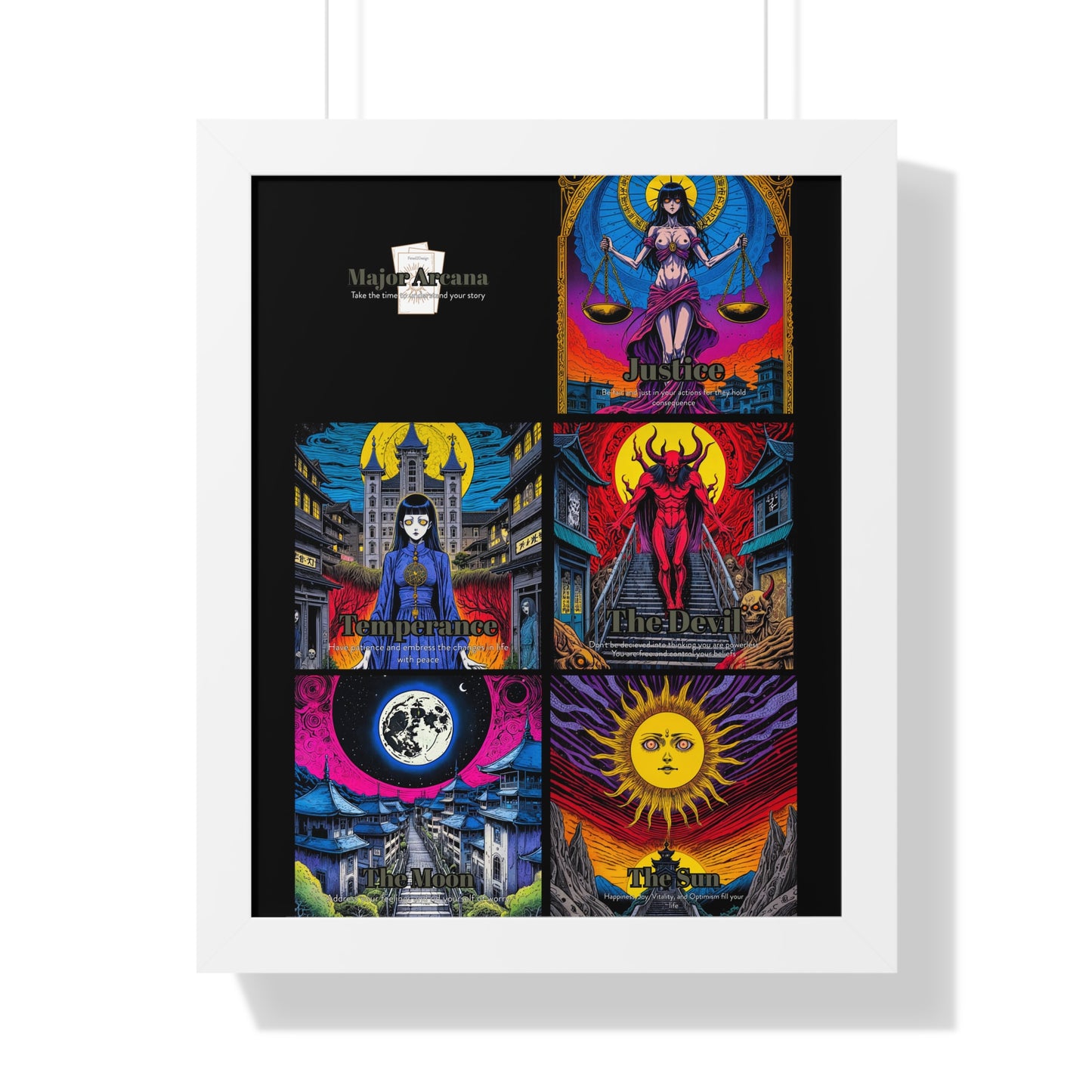 Major Arcana 3 of 4 Framed Vertical Poster