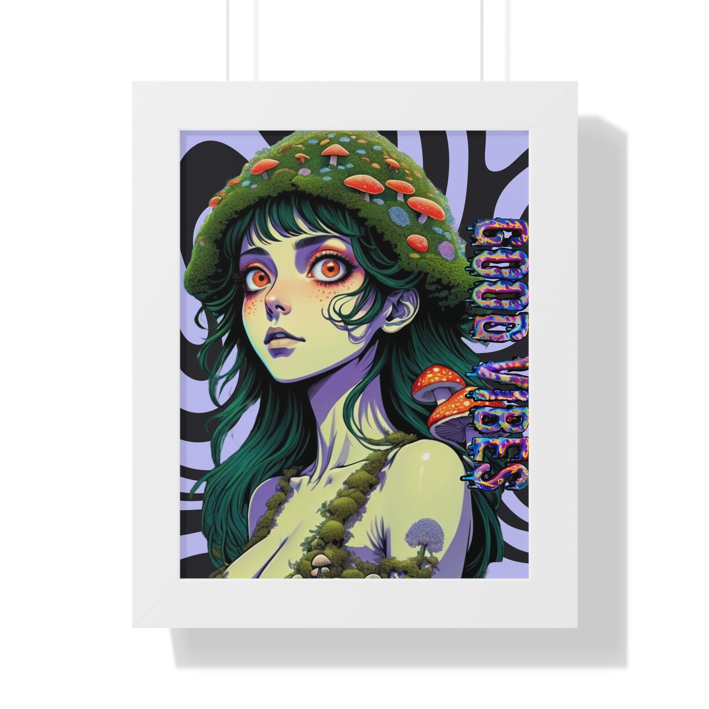 Good Vibes Mosshead - Framed Vertical Poster