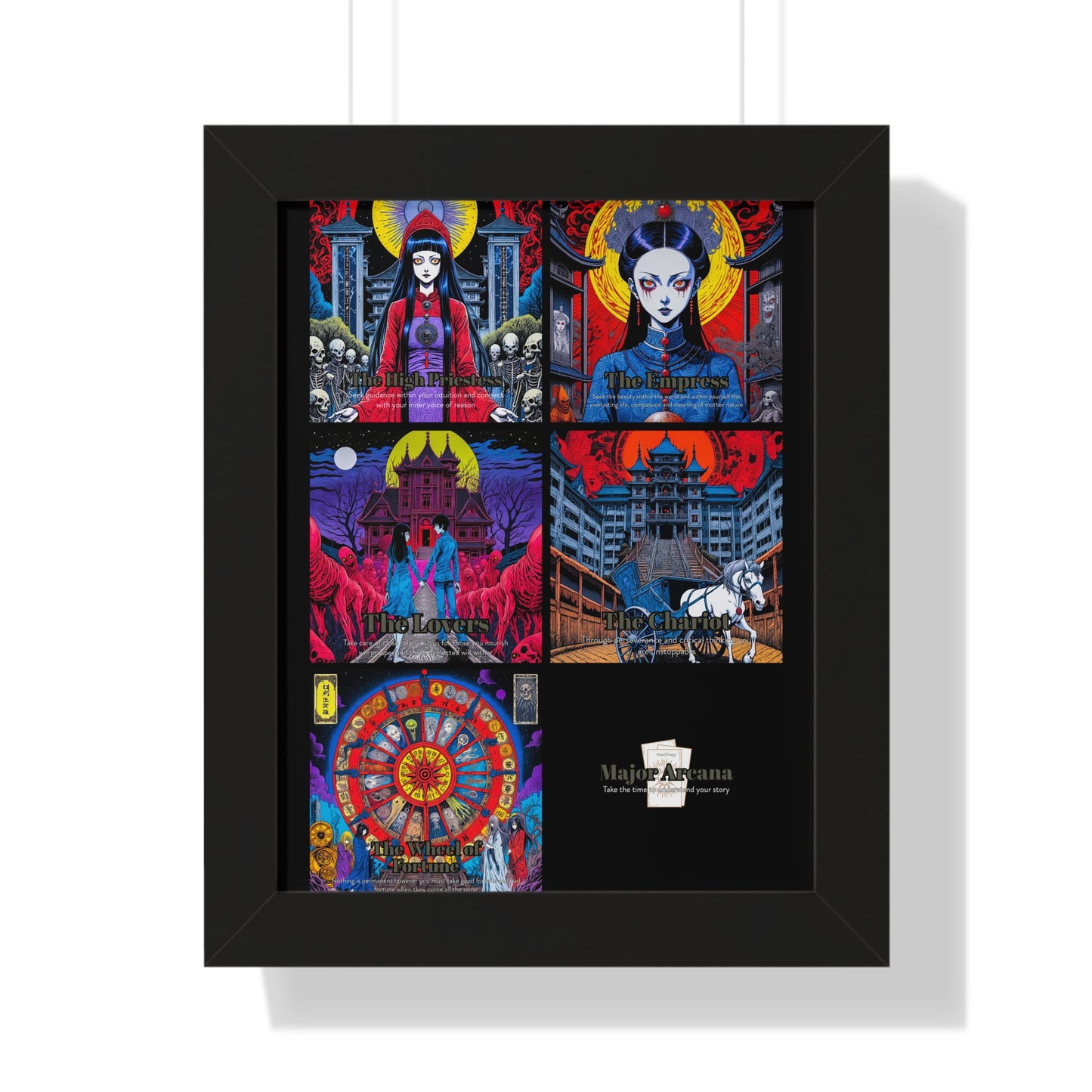 Major Arcana 2 of 4 Framed Vertical Poster