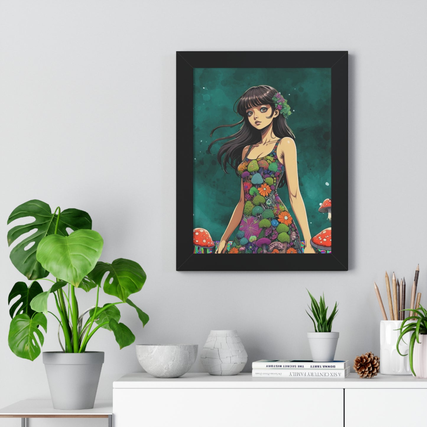 Brown Eyed Girl - Framed Vertical Poster