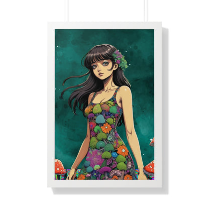 Brown Eyed Girl - Framed Vertical Poster